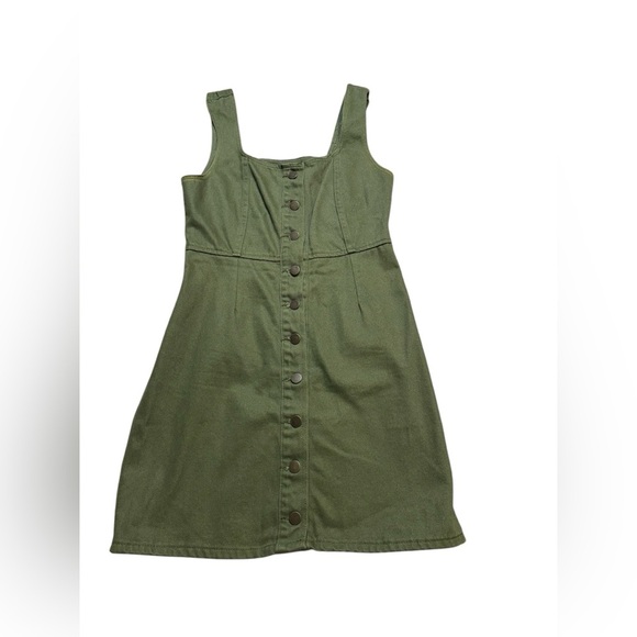 Urban Outfitters Green Denim Dress - Picture 2 of 4